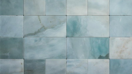 Pattern of Travertine Tiles in cyan Colors. Top viewの素材