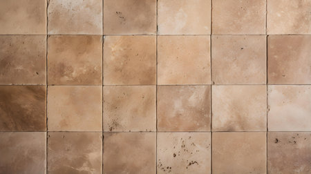 Pattern of Travertine Tiles in light brown colors. Top viewの素材