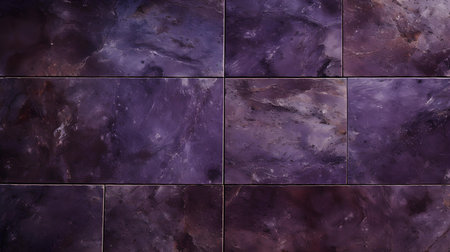 Pattern of Travertine Tiles in dark purple colors. Top viewの素材