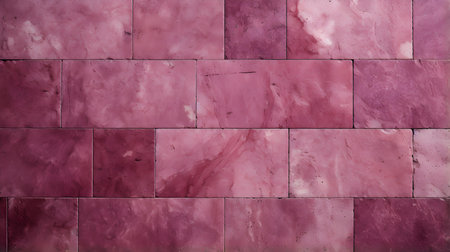Pattern of Travertine Tiles in magenta Colors. Top viewの素材