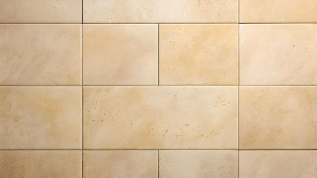 Pattern of Travertine Tiles in light yellow colors. Top viewの素材