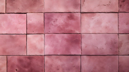 Pattern of Travertine Tiles in hot pink Colors. Top viewの素材