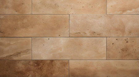 Pattern of Travertine Tiles in khaki Colors. Top viewの素材