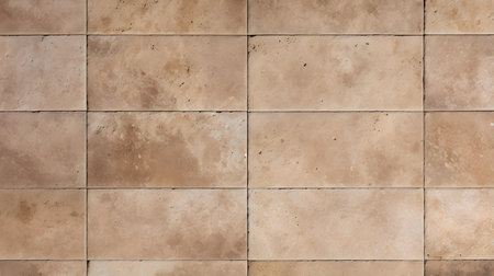 Pattern of Travertine Tiles in light brown colors. Top viewの素材