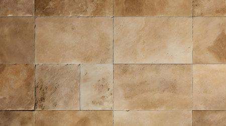 Pattern of Travertine Tiles in khaki Colors. Top viewの素材
