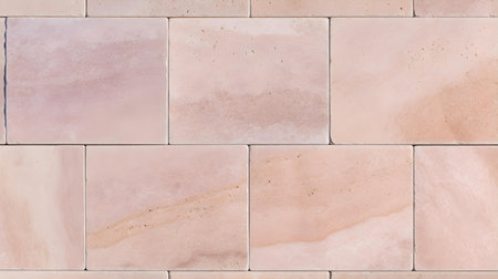 Pattern of Travertine Tiles in light pink colors. Top viewの素材