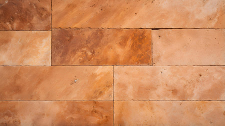 Pattern of Travertine Tiles in orange Colors. Top viewの素材