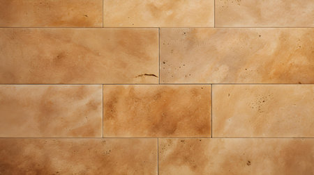 Pattern of Travertine Tiles in light orange colors. Top viewの素材
