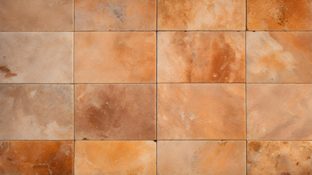 Pattern of Travertine Tiles in orange Colors. Top viewの素材