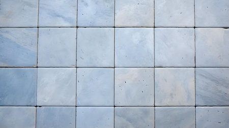 Pattern of Travertine Tiles in light blue colors. Top viewの素材
