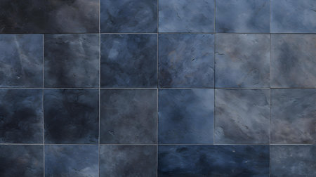Pattern of Travertine Tiles in navy blue colors. Top viewの素材
