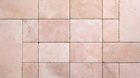 Pattern of Travertine Tiles in light pink colors. Top viewの素材