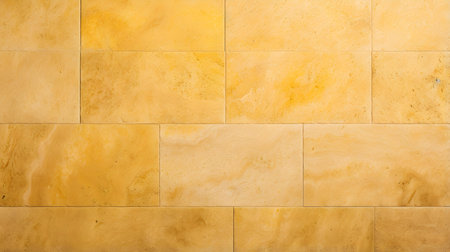 Pattern of Travertine Tiles in yellow Colors. Top viewの素材