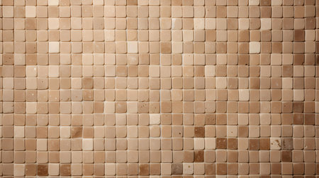 Pattern of Mosaic Tiles in beige Colors. Top viewの素材