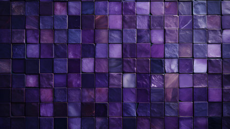 Pattern of mosaic tiles in dark purple colors. Top viewの素材