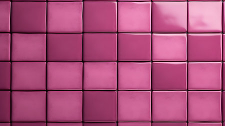 Pattern of Ceramic Tiles in fuchsia Colors. Top viewの素材