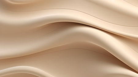Abstract 3D Background of soft Waves in beige Colors. Elegant wallpapersの素材