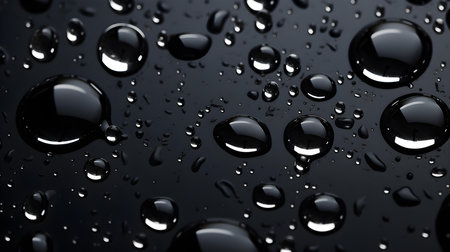 Abstract background of water bubbles in black colors. Modern wallpapersの素材
