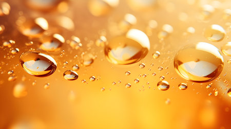Abstract background of water bubbles in gold colors. Modern wallpapersの素材