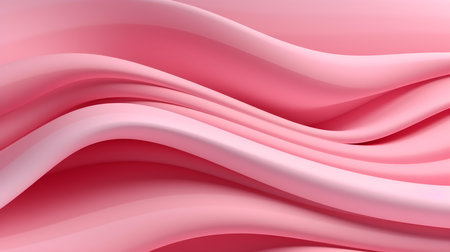 Abstract 3D background of soft waves in pink colors. Elegant wallpapersの素材