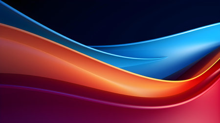Abstract 3D background of soft waves in multicolor colors. Elegant wallpapersの素材