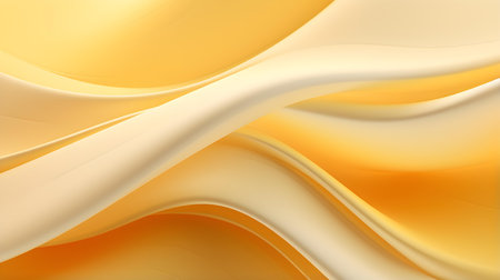 Abstract 3D Background of soft Waves in light yellow Colors. Elegant wallpapersの素材