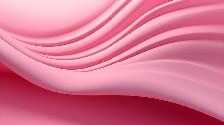 Abstract 3D background of soft waves in pink colors. Elegant wallpapersの素材