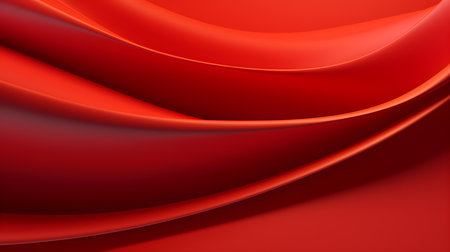 Abstract 3D background of soft waves in red colors. Elegant wallpapersの素材