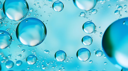 Abstract background of water bubbles in turquoise colors. Modern wallpapersの素材