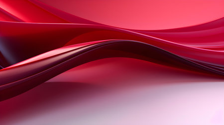 Abstract 3D background of soft waves in ruby colors. Elegant wallpapersの素材