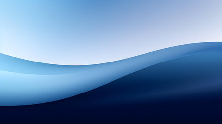 Gradient background in navy blue and white colors. Elegant display wallpaper with soft wavesの素材