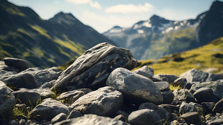 Close up of stones at the top of a mountain. Beautiful natural backgroundの素材
