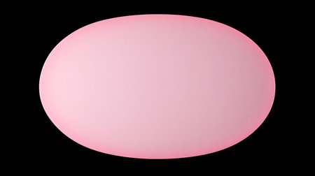 Light Pink oval Paper Note on a black background. Brainstorming template with copy spaceの素材