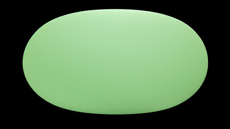 Light Green oval Paper Note on a black background. Brainstorming template with copy spaceの素材