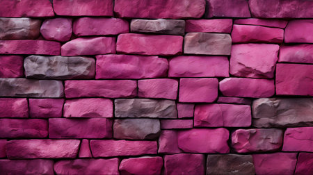 Close up of a Stone Wall Texture in pink Colors. Rustic Backgroundの素材