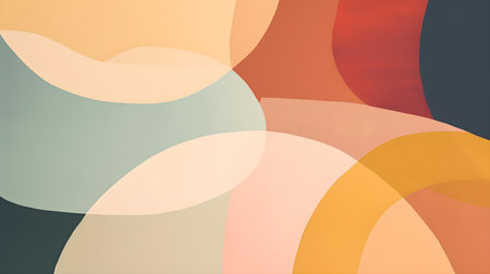 Abstract colorful shapes with soft textures. Calming backgroundの素材