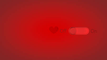 Valentine's day web banner. Red background with red hearts.の写真素材