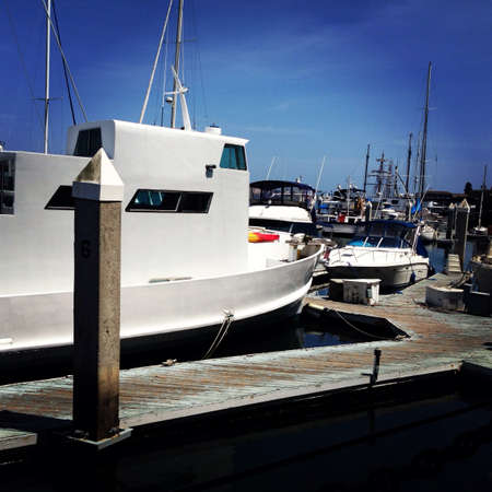 Port at San Juan. Lots of boats going out to sea. の素材