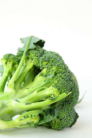 green cabbage broccoli on a white background
