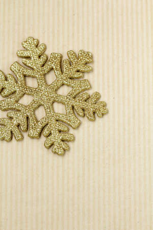 New Year and Christmas background with  gold snowflake の写真素材