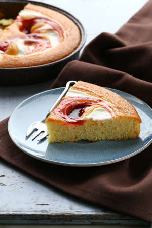 Delicious pie with  caramel glaze