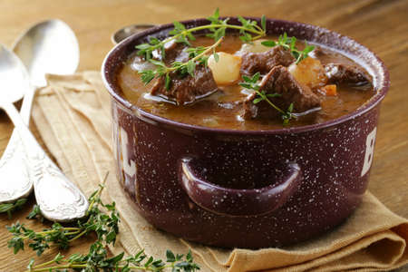 Traditional french beef goulash - Boeuf bourguignonの写真素材