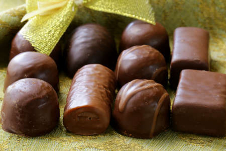 chocolates in a gift box - sweet dessert