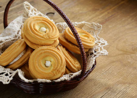 homemade cookie from the short pastry, dessert giftの写真素材