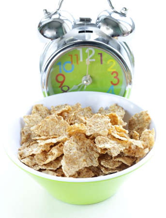 healthy breakfast - muesli and apple 