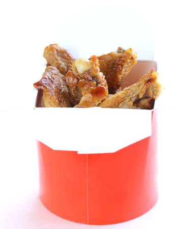 fried chicken wings with soy sauce in the Asian styleの写真素材
