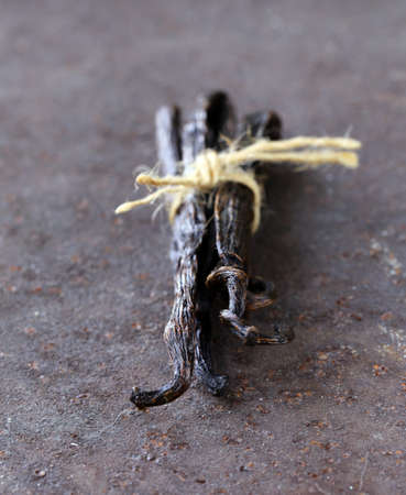 natural organic vanilla pods, for the aromatic bakingの写真素材