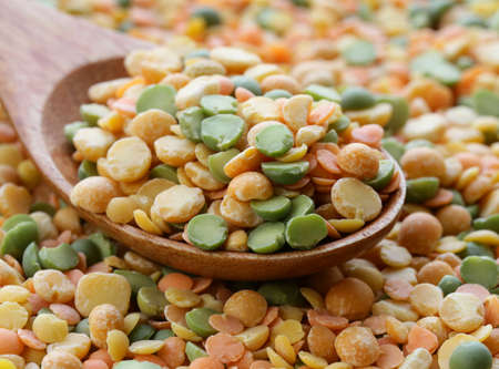 colorful mix natural organic  lentils for healthy food