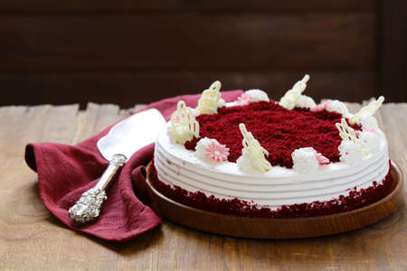 festive dessert Christmas red velvet cake