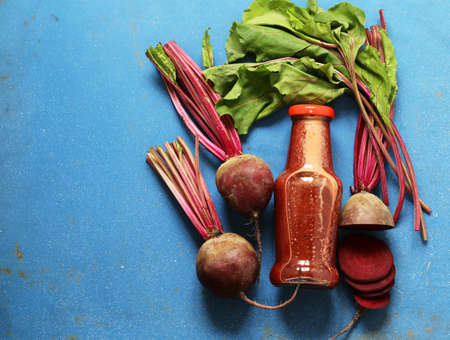 Natural organic fresh beet juice, healthy foodの写真素材